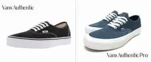 Difference Between Vans Authentic and Authentic Pro